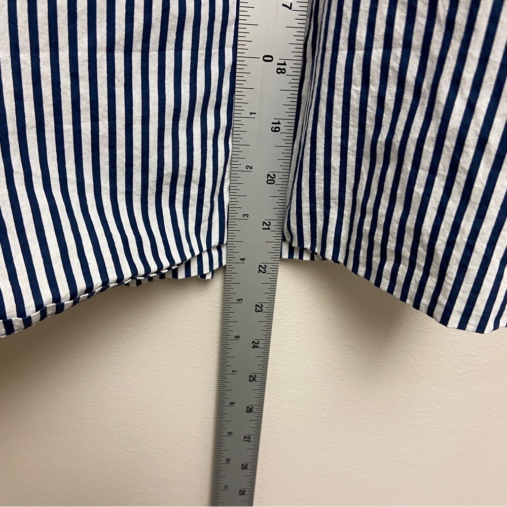 Faithfull the Brand Women Blue White Cotton House Top Louvre Stripe Print Size 2 - Picture 10 of 12